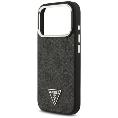 Guess 4G Triangle Logo Custodia MagSafe per iPhone 17 Pro nero argento