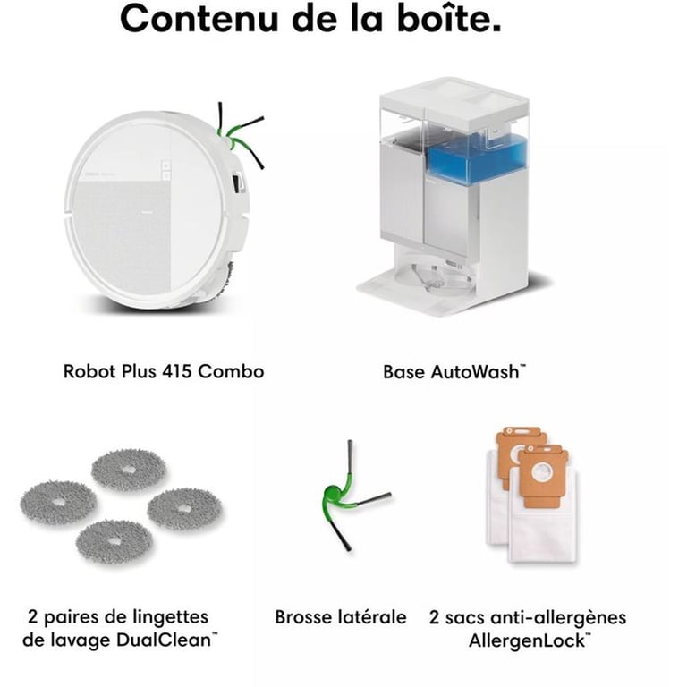 Robot aspirateur laveur IROBOT Roomba Plus 415 300 min autonomie 20000 Pa étage 25 - vue 4
