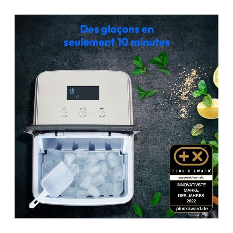 MEDION Machine à glaçons taille des glaçons petite & grande réservoir d'eau de 2 6 litres durée de production courte env. 10 - vue 4