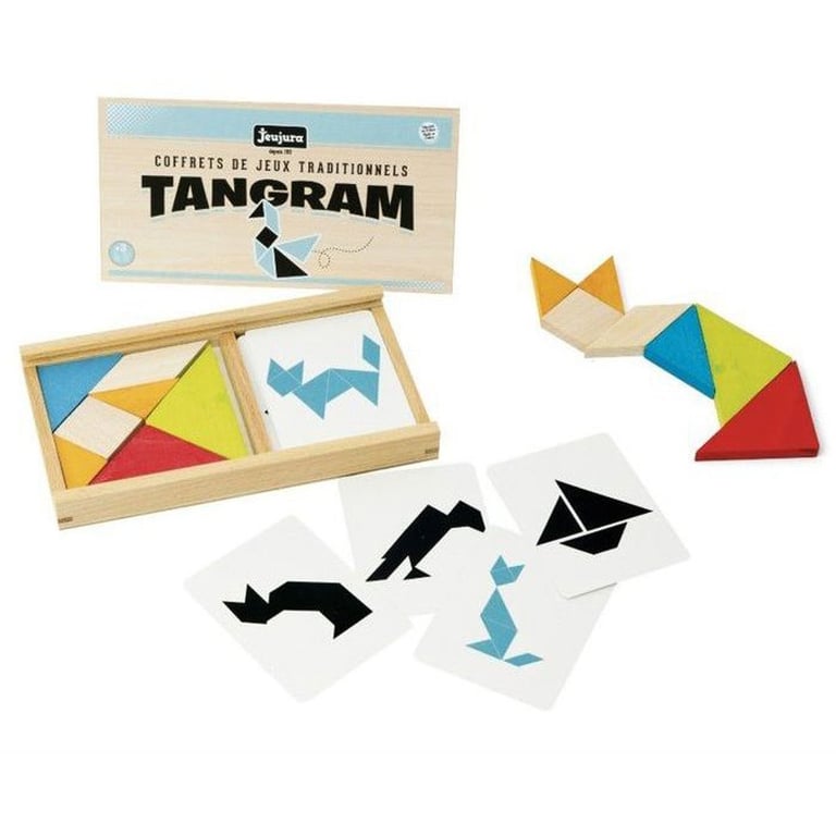 Jeujura Jeu de tangram en bois - 8144 - C en bois - 7 pièces - 30 modèles - vue 3