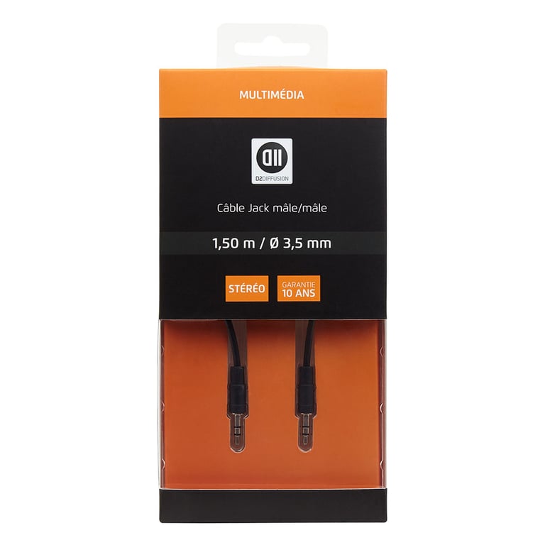 D2 Diffusion Câble Jack3.5mm Mâle1.50 M