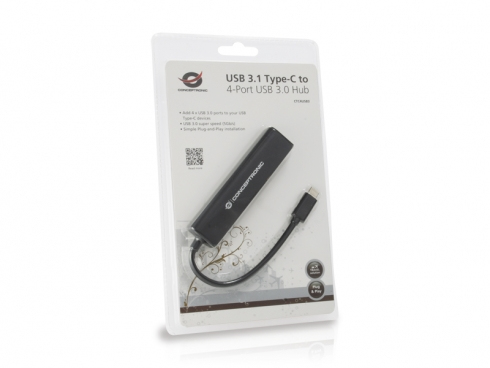 Conceptronic CTC4USB3 USB 3.2 Gen 2 (3.1 Gen 2) Type-C 5000 Mbit/s - Neuf