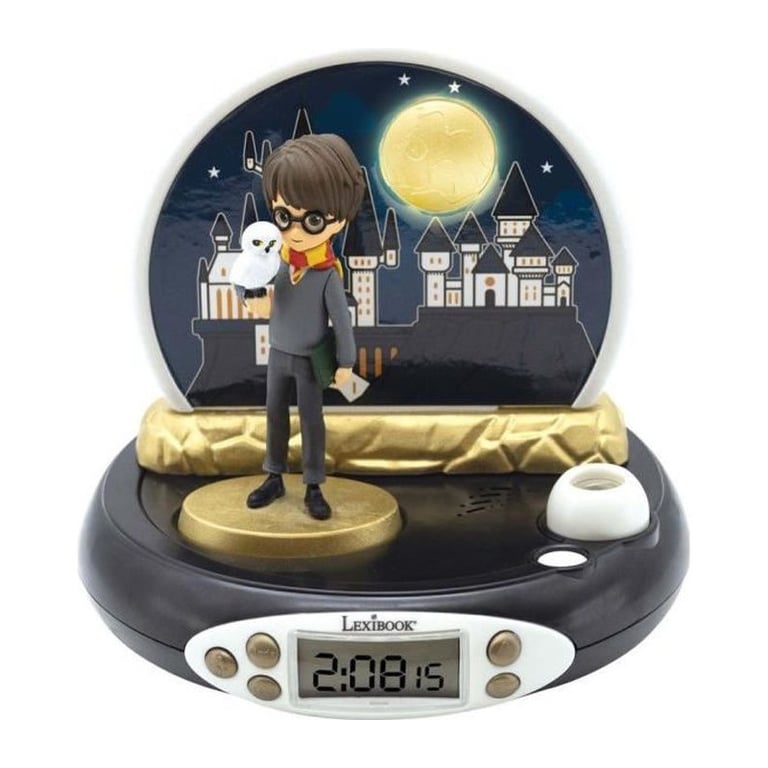 Lexibook Harry Potter - Réveil Projecteur - Veilleuse et Projection de lheure au Plafond - Effets sonores - Piles