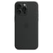 Coque en silicone avec MagSafe pour iPhone 15 Pro Max Noir