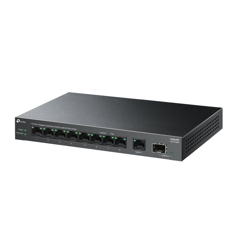 TP Link LiteWave LS1210GP commutateur réseau Non géré Gigabit Ethernet 101001000 Connexion Ethernet supportant 'alimentation via ce port PoE Neuf - vue 9