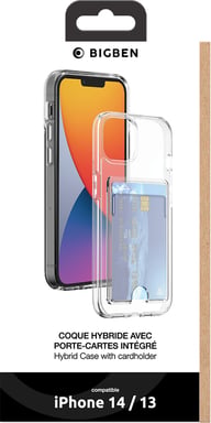Bigben Connected COVCARDIP14 funda para teléfono móvil Transparente