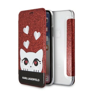 Étui Karl Lagerfeld Valentine pour iPhone X/XS, rouge