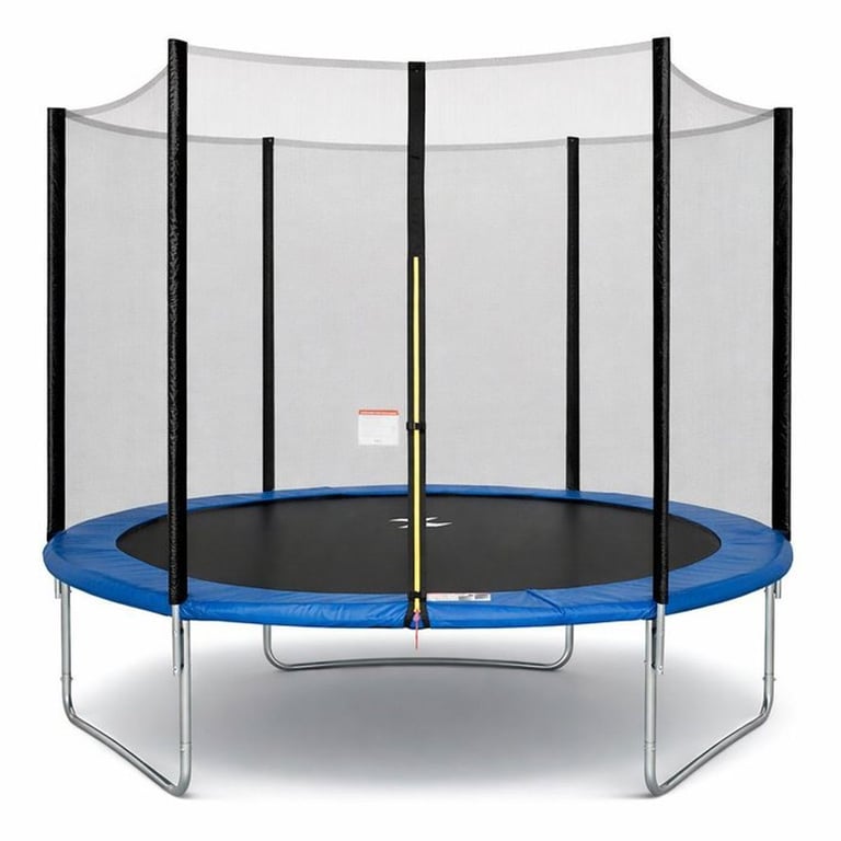 Trampoline rond KANGUI Blue 250 cm avec filet de sécurité 48 ressorts coniques, tapis PERMATRON renforcé, EN 71-14, CE - Neuf