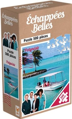 Puzzle Topi Games Échappées Belles Polynésie 500 pièces Océan Palmiers Coloris unique
