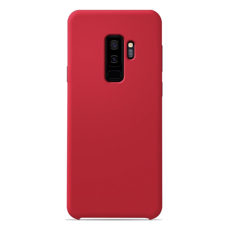 Coque silicone unie Soft Touch Rouge compatible Samsung Galaxy S9 Plus -  1001 coques