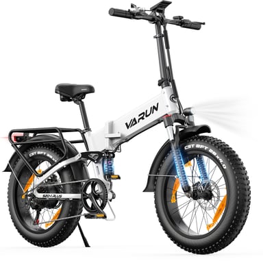 Vélo électrique pliant VARUN S20-2 tout suspendu 20 pouces avec batterie 48 V 13 Ah