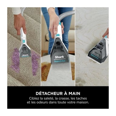 SHARK StainStriker PX200EUT - Smacchiatore, pulitore e aspirapolvere - portata 5,7 metri - compatto e portatile