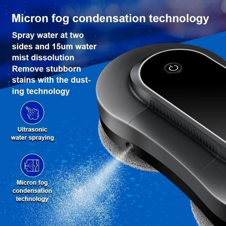 LIECTROUX Robot Lave Vitre YW810 Contrle APP Double Pulvrisation 10 Lingettes - vue 3
