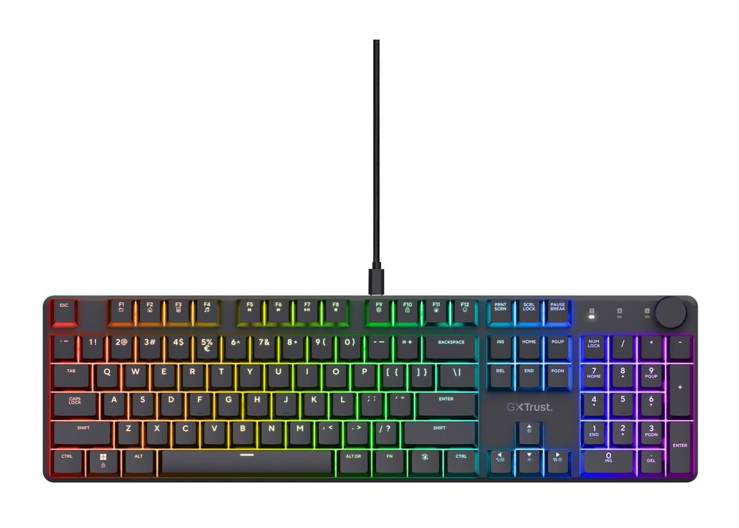 Trust GXT 866 TORIX clavier Gaming USB QWERTY US International Neuf