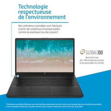HP 17-cn0016nf Intel® Celeron® N4120 Portátil 43,9 cm (17.3'') HD+ 8 GB DDR4-SDRAM 512 GB SSD Wi-Fi 5 (802.11ac) Windows 11 Home Plata