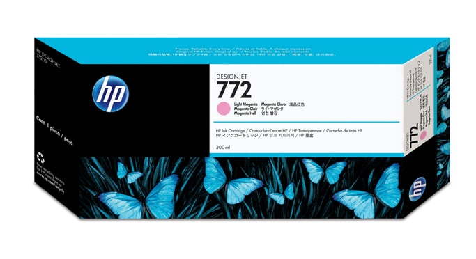 HP 772 - 300 ml - magenta clair - original - DesignJet - cartouche d'encre - pour DesignJet HD Pro MFP, Z5200, Z5200 PostScript, Z5400 PostScript ePrinter