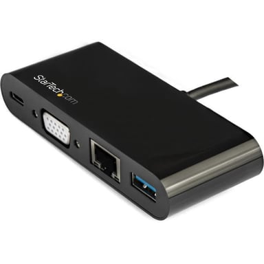 StarTech.com Adaptador multipuerto USB-C para portátiles - VGA, USB 3.0, GbE y Power Delivery 60 W (DKT30CVAGPD)
