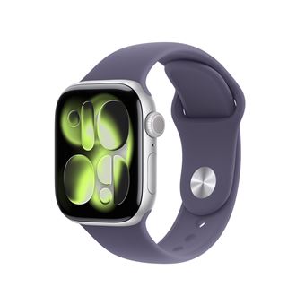 Apple Watch Series 11 silver aluminium 42mm purple fog sport band Size M-L