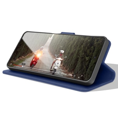Zanaé Funda tipo cartera para Samsung A42 5G con soporte y lengüeta magnética Azul oscuro