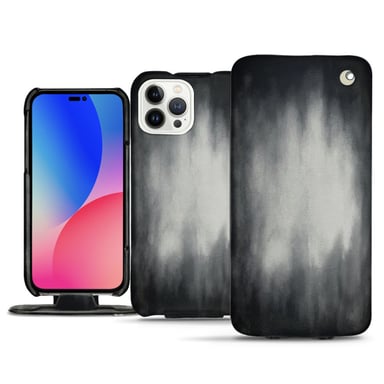 Housse cuir Apple iPhone 14 Pro Max -  - Gris - Cuir patine