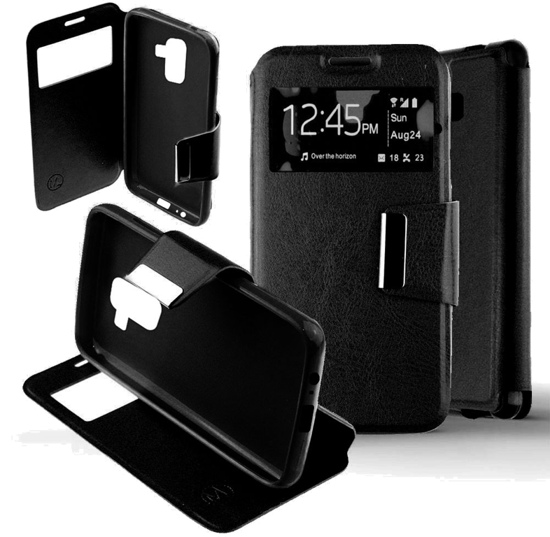 Etui Folio compatible Noir Samsung Galaxy A8 2018