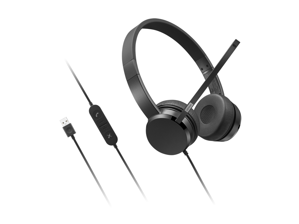 Lenovo 4XD1K18260 écouteur/casque Avec fil Arceau Musique/Quotidien USB Type-A Noir - Neuf