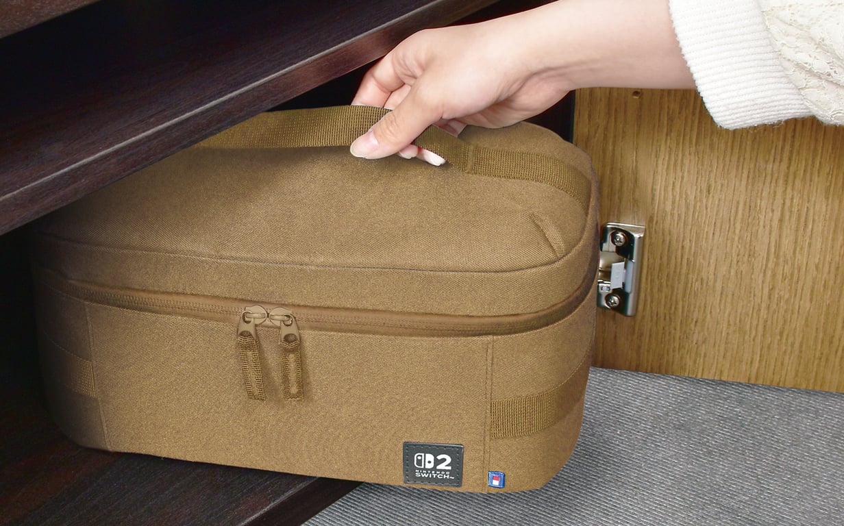 Hori Sac Compact Tout-en-Un (Sand) pour Nintendo Switch 2 - sous Licence Officielle Nintendo - Neuf