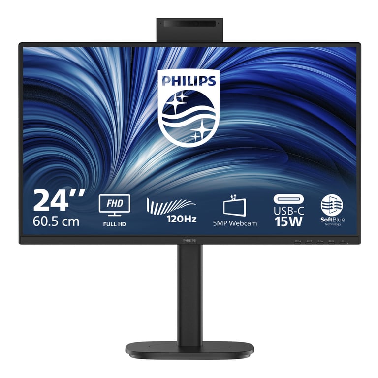 Philips 24B2N3200JH 3000 Series écran LED 24 23.8 visualisable 1920 x 1080 Full HD @ 120 Hz IPS 1500:1 HDMI VGA DisplayPort haut parleurs - vue 2