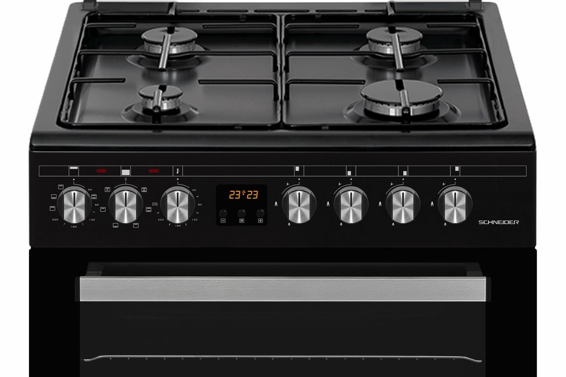 Schneider SCCG64DO BM Cuisinière double four 4 feux gaz - vue 4