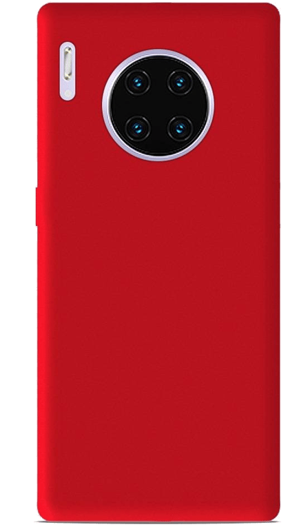 Coque silicone unie compatible Mat Rouge Huawei Mate 30 Pro