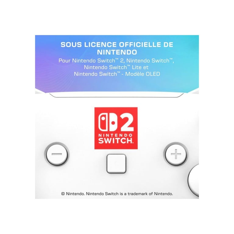 Manette de jeu sans fil TURTLE BEACH Afterglow Wave RGB pour Nintendo Switch 2 Blanc - Neuf