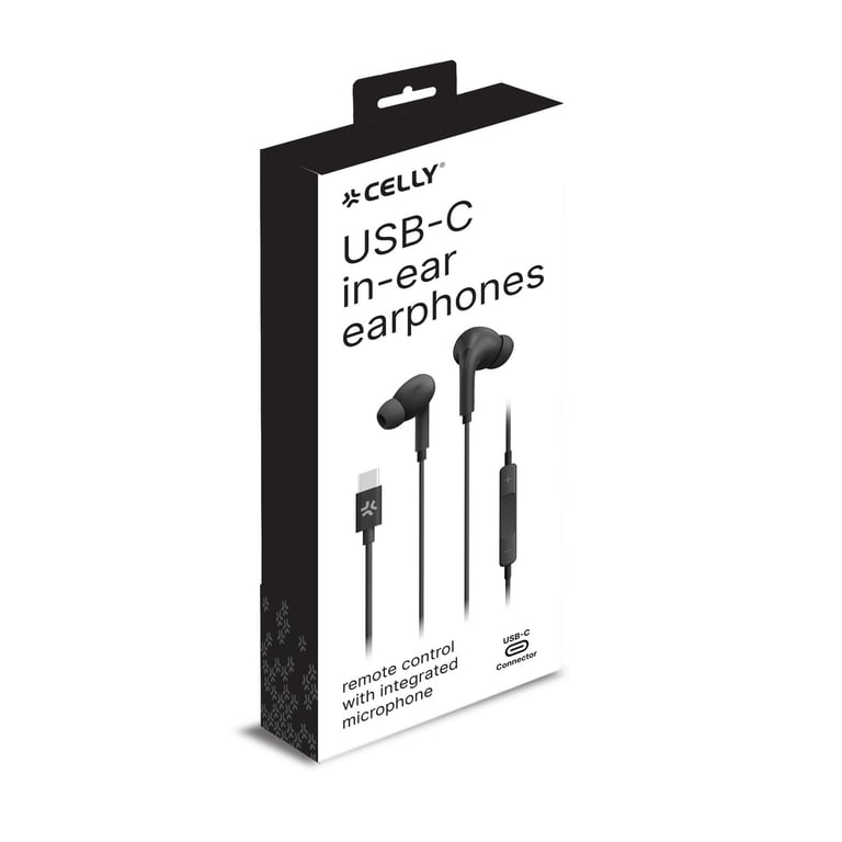 Écouteurs Avec Fil Celly UP1200TYPECBK – Appels/Musique, USB Type-C - vue 3