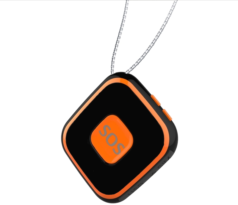 Mouchard GPS Android Iphone Traceur Alarme Sos SMS Horloge Parlante Noir Orange Plastique YONIS