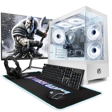 Vibox PC Gamer Complet - Ryzen 3 3200G, Graphiques intégrés, 16 Go RAM, 1 To SSD, Windows 11, WiFi 6 + Bluetooth 5.4