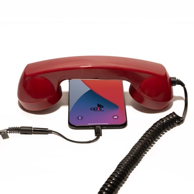 Combiné Téléphone Rétro pour Apple iPhone - Rouge