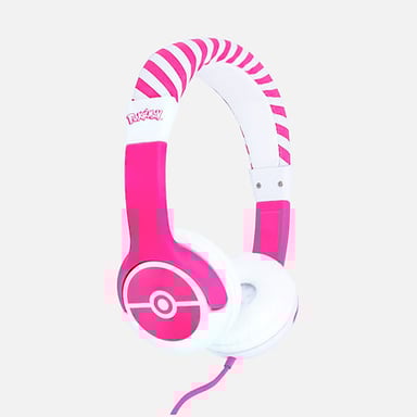 OTL Technologies Pokémon Pokéball Rosa Cuffie cablate per bambini Rosa, Bianco