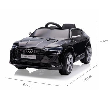 Coche eléctrico Audi E-Tron Sportback 4x4 negro para niños