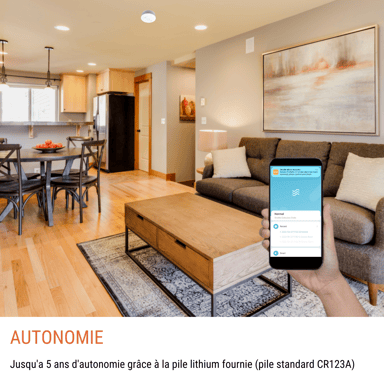 Rivelatore di fumo connesso Konyks FireSafe 2 Wi-Fi + BT - Bianco - Fotoelettrico - Durata della batteria 5 anni