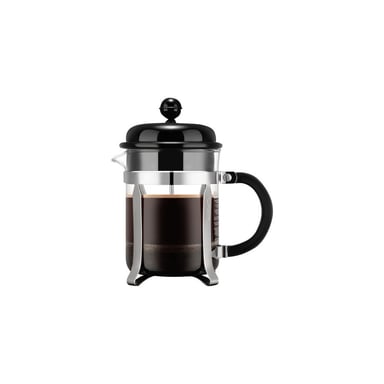 BODUM Chambord 1914-01-1 Cafetière à piston 4 tasses 0,5 L Chromé Noir verre borosilicate