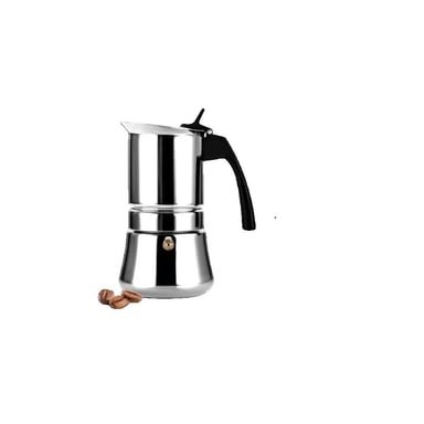 Fagor Cafetière Italienne Acier Inoxydable 18/10 (10 Tasses) - Noir Design Moderne