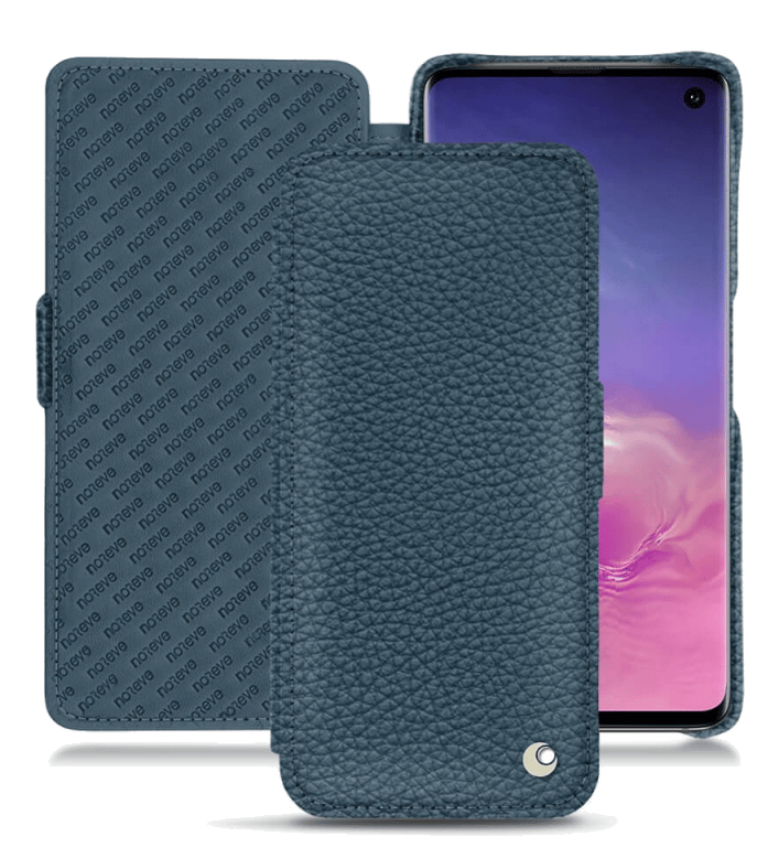 Housse cuir Samsung Galaxy S10 - Rabat horizontalBleu