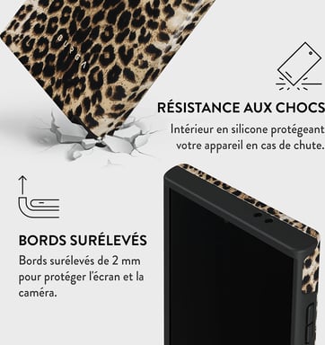 Burga Funda para Galaxy S24 Ultra Tough resistente a los golpes modelo Player Léopard