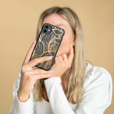 imoshion Coque Design pour Samsung Galaxy A35 - Golden Leaves