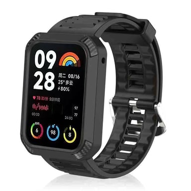 Correa de reloj con marco protector para Xiaomi Band 8 Pro Black