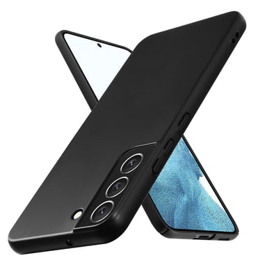 Coque pour Samsung Galaxy S22 en METALLIC NOIR Hard Case Housse de protection Étui d'aspect métallique contre les rayures et les chocs