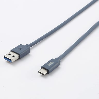 WE Câble USB vers USB-C en Silicone, Charge Rapide de 1 Mètre, USB 3.2 gen 1 (USB 3.0), Charge et Transferts de Données - Bleu Nuit