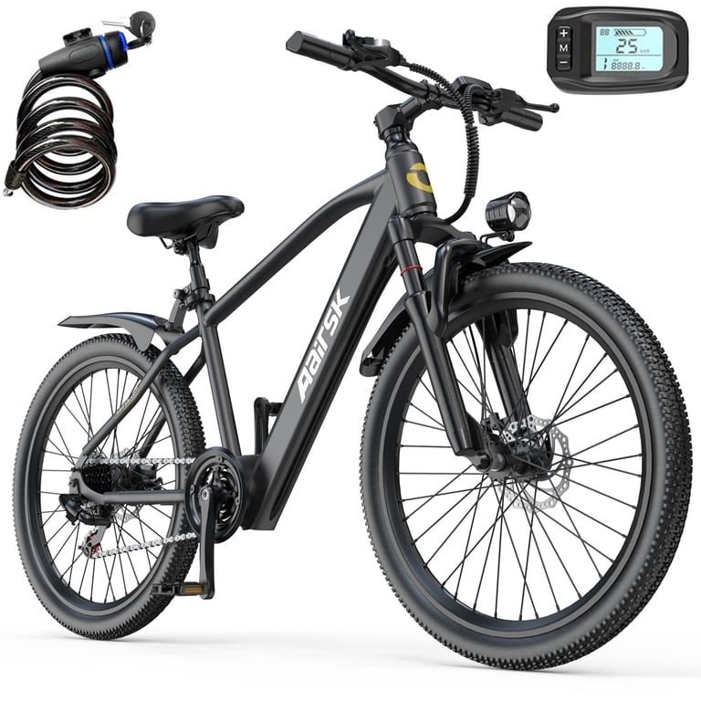 Vélo électrique Aairsk GT300 26 pouces avec batterie lithium 36 V 10 Ah Shimano 7 vitesses Neuf - vue 4