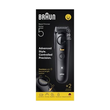 Rasoio elettrico - BRAUN - Serie 5 BT5500 - 120 min di autonomia - Impermeabile - Nero