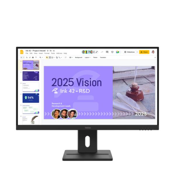 Lenovo ThinkVision E27Q 40 Écran LED 27 2560 x 1440 QHD @ 100 Hz IPS 350 cdm² 1500:1 4 ms 2xHDMI DisplayPort haut parleurs corbeau - vue 2
