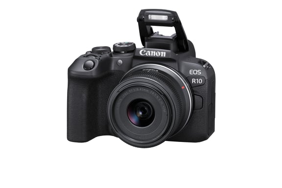 Canon EOS R10 + RF-S 18-45mm F4.5-6.3 IS STM MILC 24,2 MP CMOS 6000 x 4000 Pixeles Negro